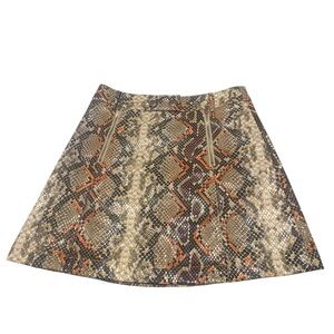 Altar'd State Women's Snake Skin Look Mini Skirt